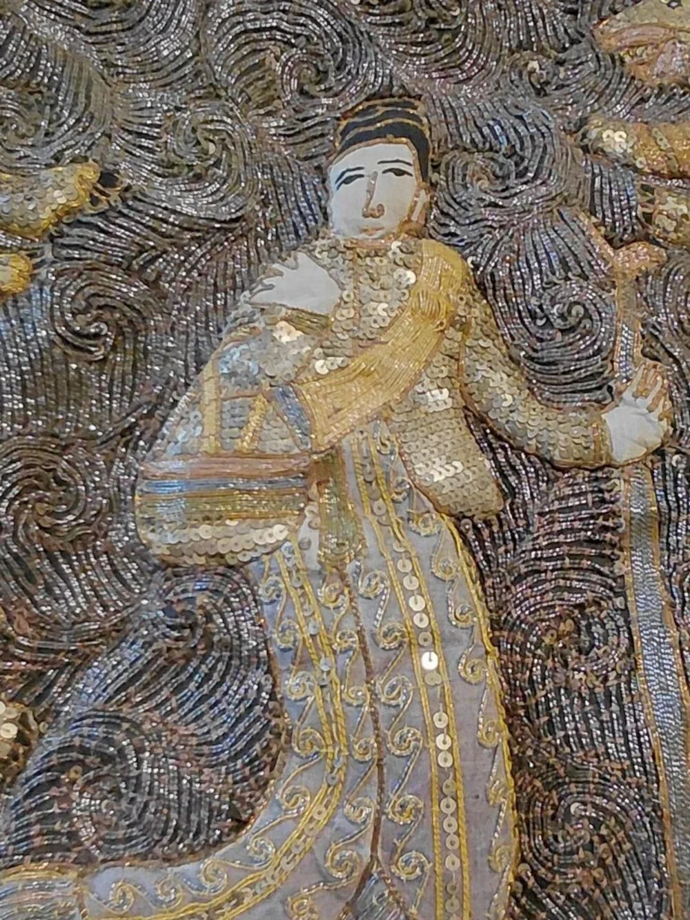 Vintage Burmese Kalaga Tapestry /Wall Hanging